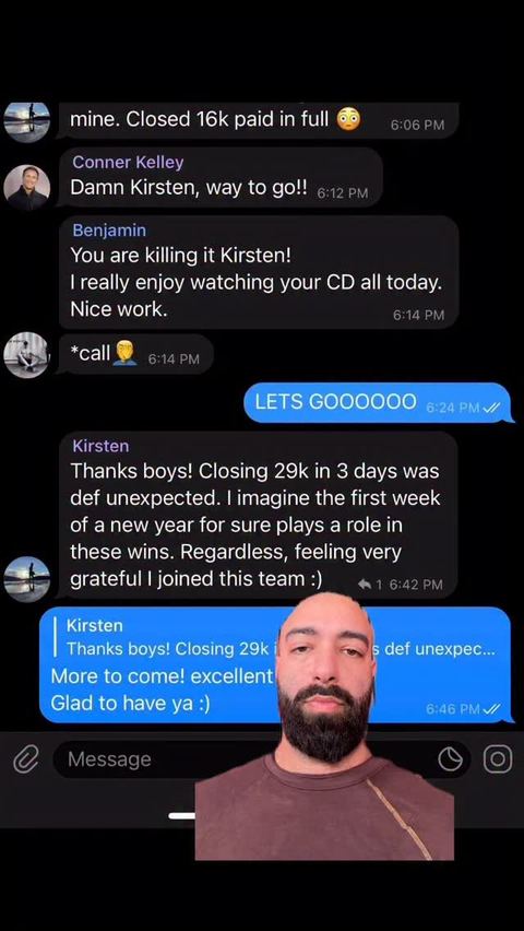Client win posted on Sameem's Instagram