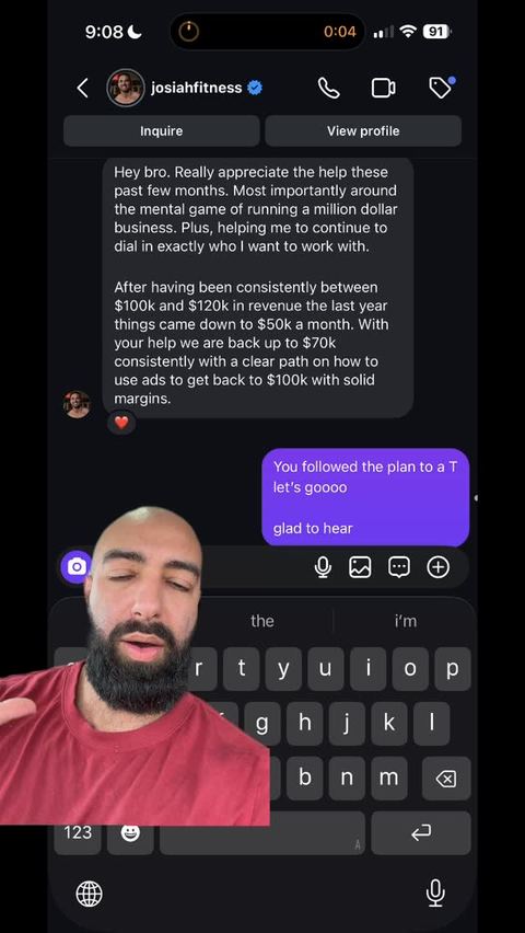 Client win posted on Sameem's Instagram